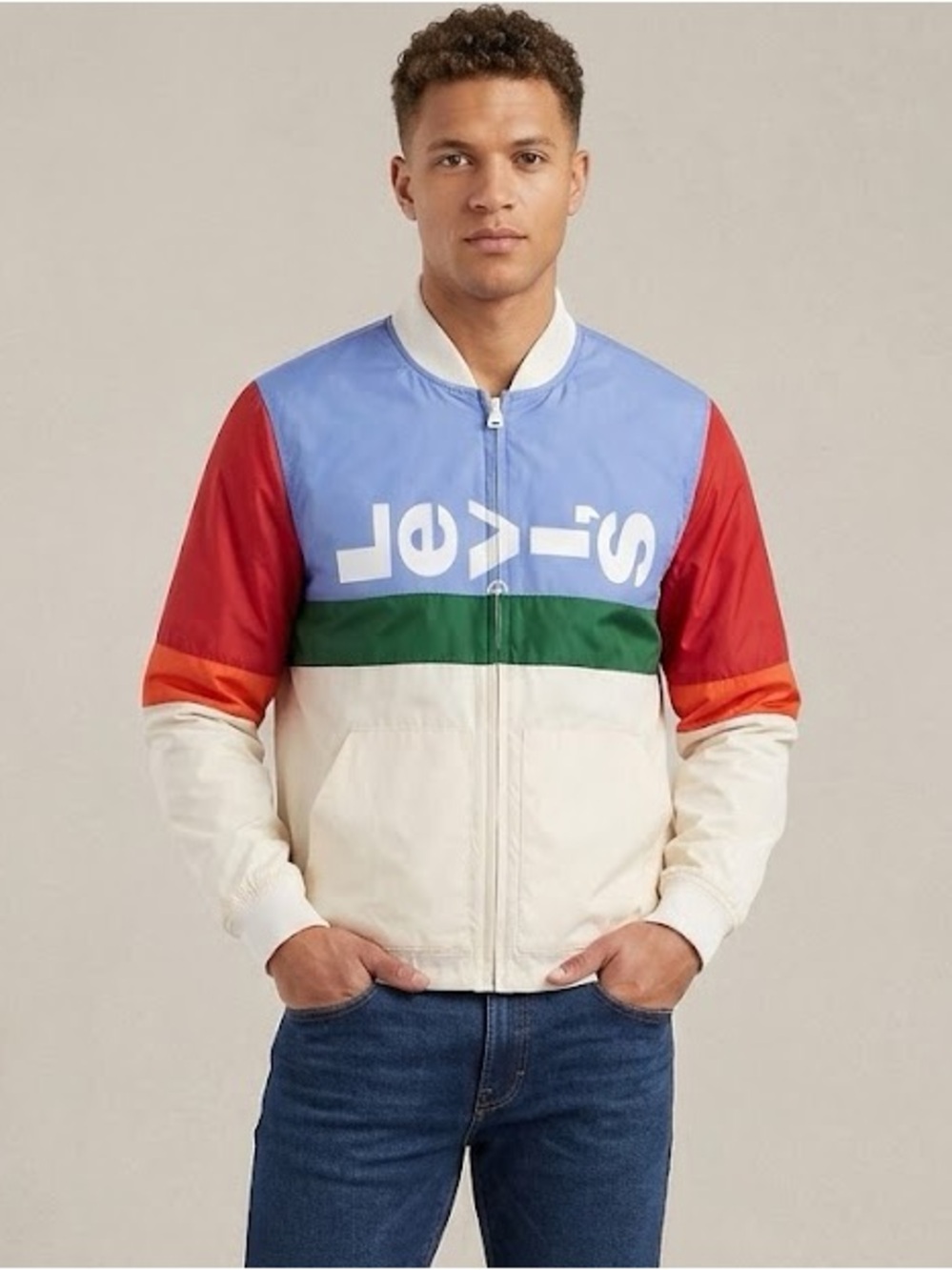 Levi's Men's Lightweight Retro Varsity Bomber S Windbreaker Jacket LM9RN626
